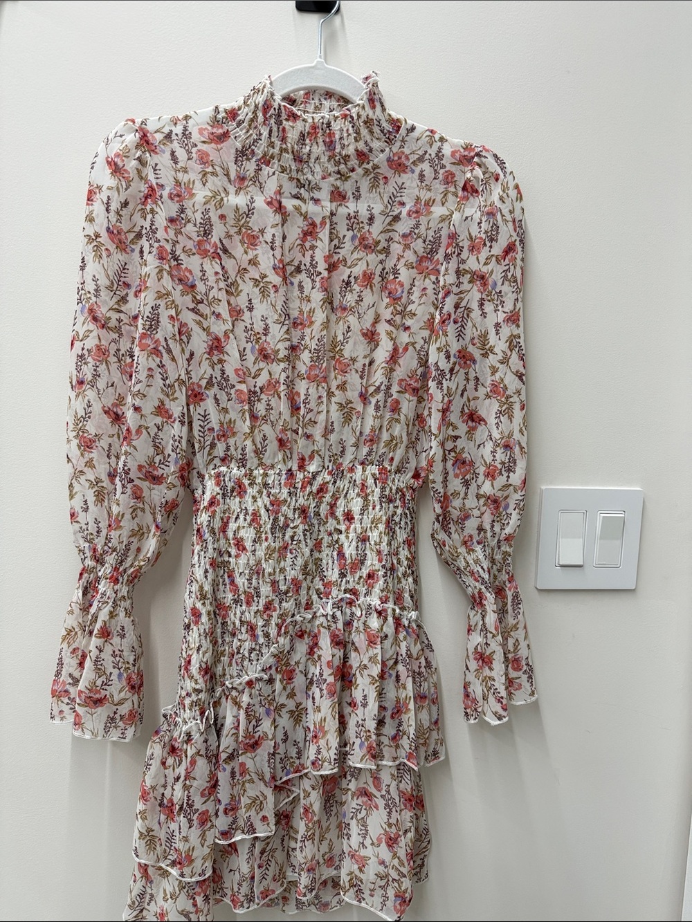 Princess Polly Floral Smocked Waist Ruffle Dress
